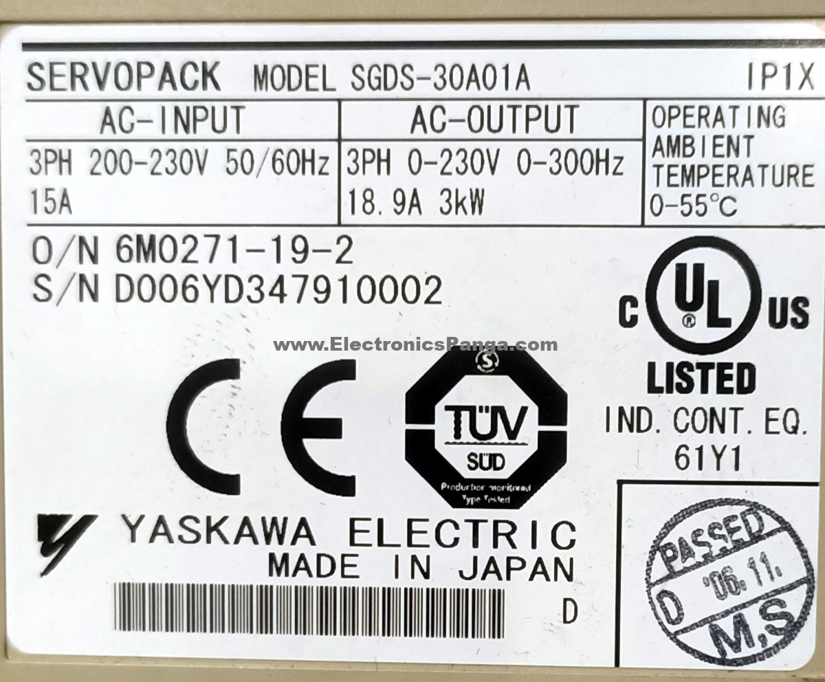 YASKAWA 3Kw (3000W) SGDS-30A01A AC Servo Driver SD1338 - Image 4