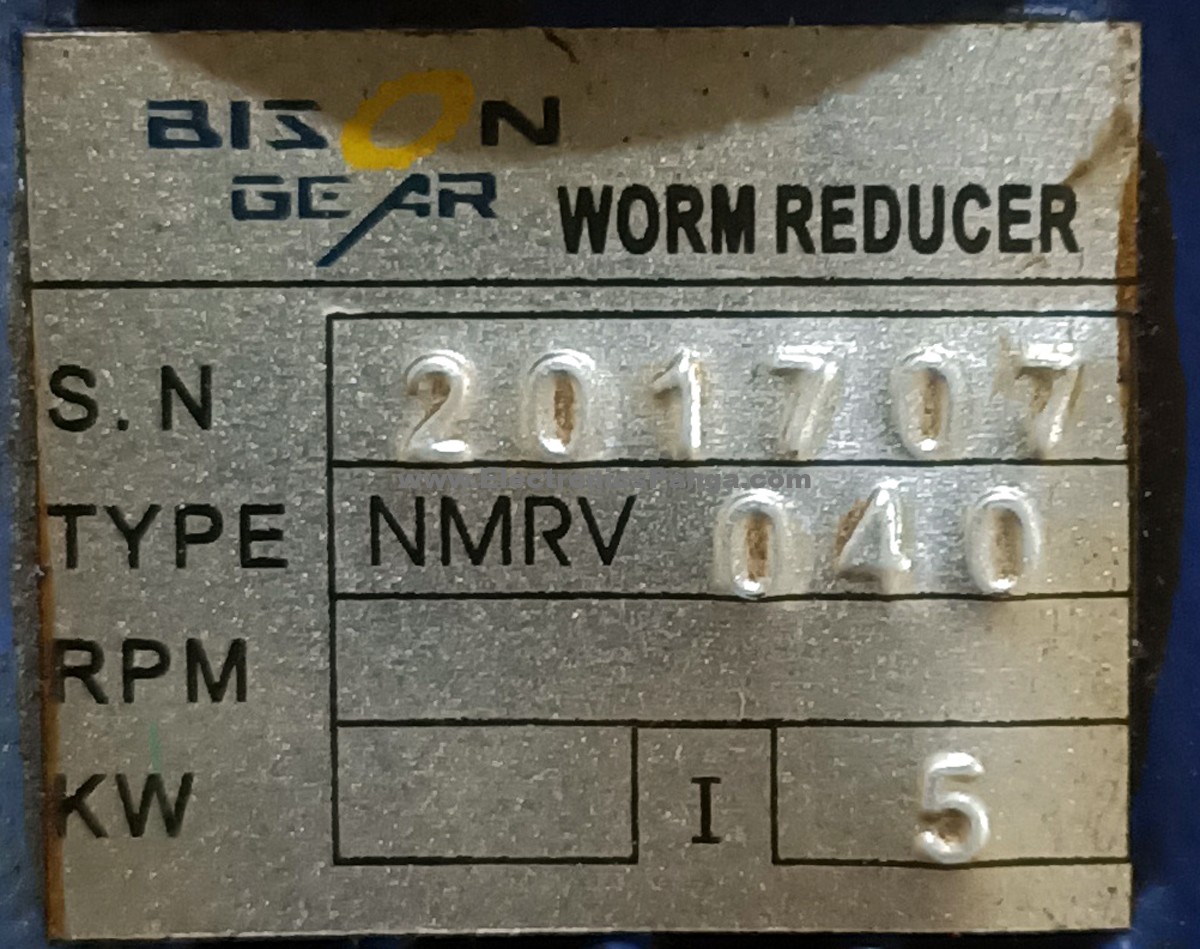 BISON NMRV040 5:1 Ratio Input Flange 60mm Worm Gearbox G1311 - Image 2