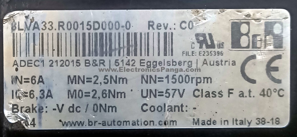 BR-AUTOMATION BLVA33.R0015D000-0 AC Servo Motor SM1132 - Image 2
