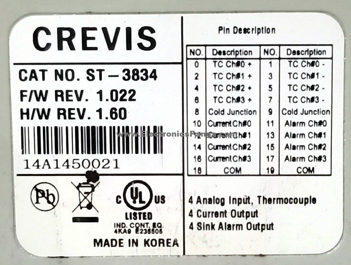 CREVIS ST-3834 ST-3814 ST-3814 ST-3814 ST-3814 ST-3814 ST-3814 Device Net Analog 7-Channels Input Module PL257 - Image 4