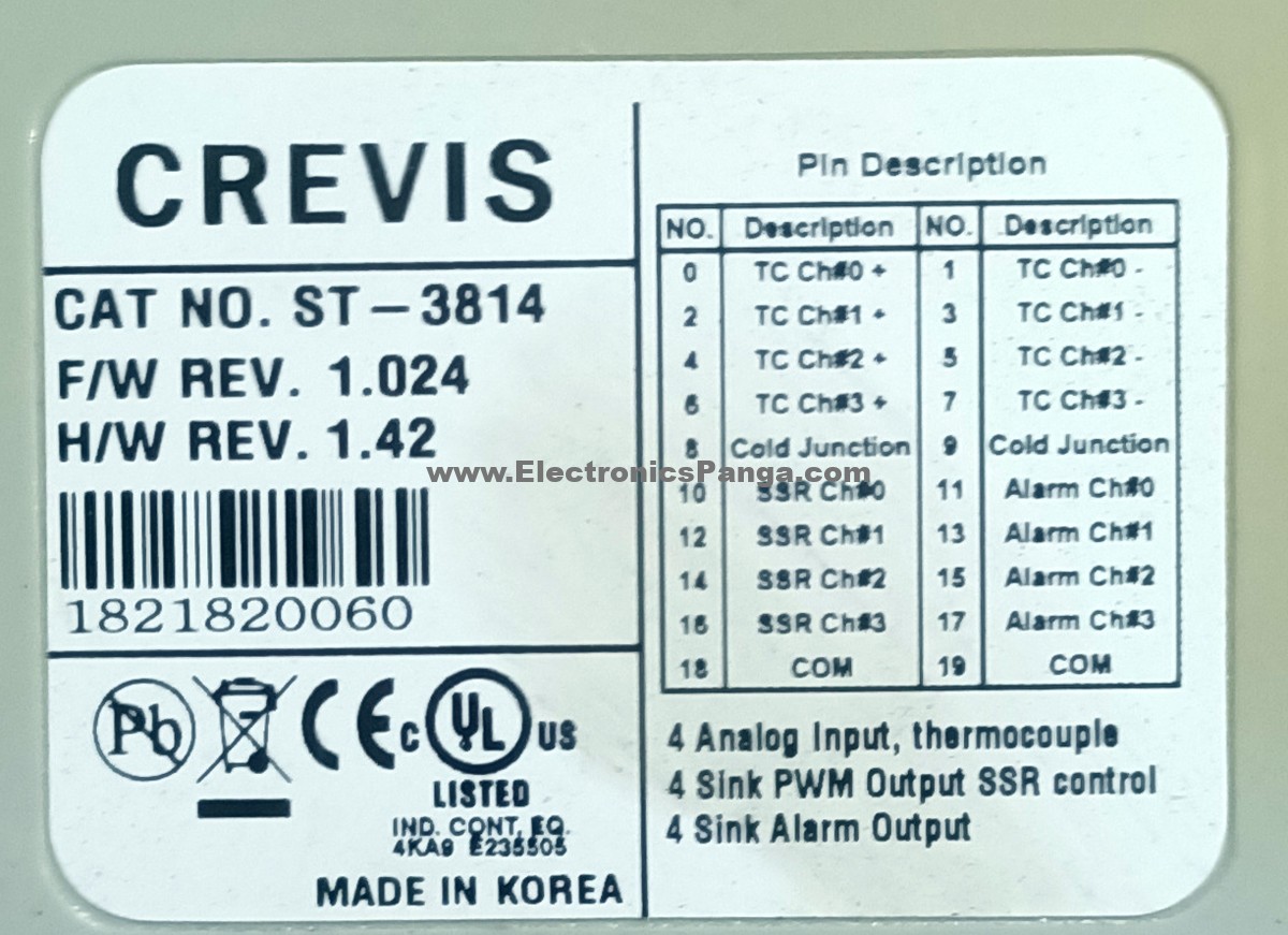 CREVIS ST-3834 ST-3814 ST-3814 ST-3814 ST-3814 ST-3814 ST-3814 Device Net Analog 7-Channels Input Module PL257 - Image 12