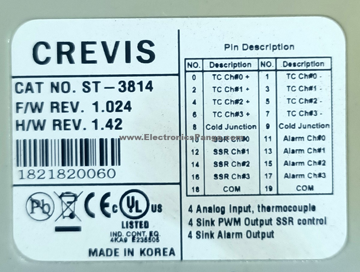 CREVIS ST-3834 ST-3814 ST-3814 ST-3814 ST-3814 ST-3814 ST-3814 Device Net Analog 7-Channels Input Module PL257 - Image 6