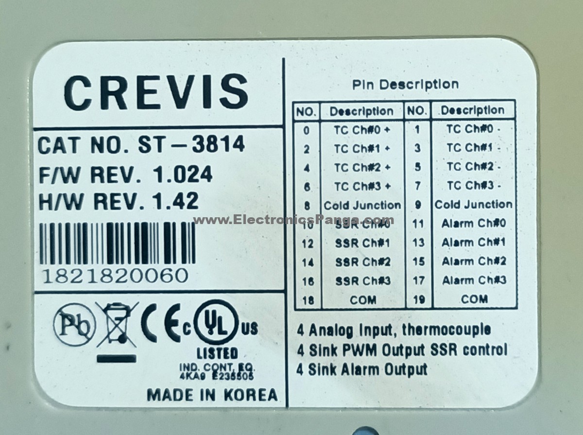 CREVIS ST-3834 ST-3814 ST-3814 ST-3814 ST-3814 ST-3814 ST-3814 Device Net Analog 7-Channels Input Module PL257 - Image 8