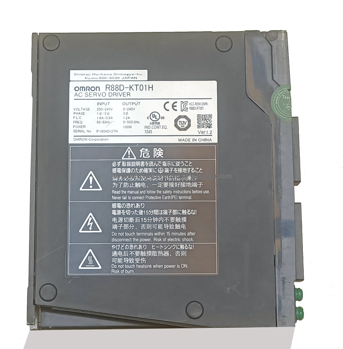 OMRON 100W (0.1Kw) R88D-KT01H AC Servo Driver SD1412 - Image 5