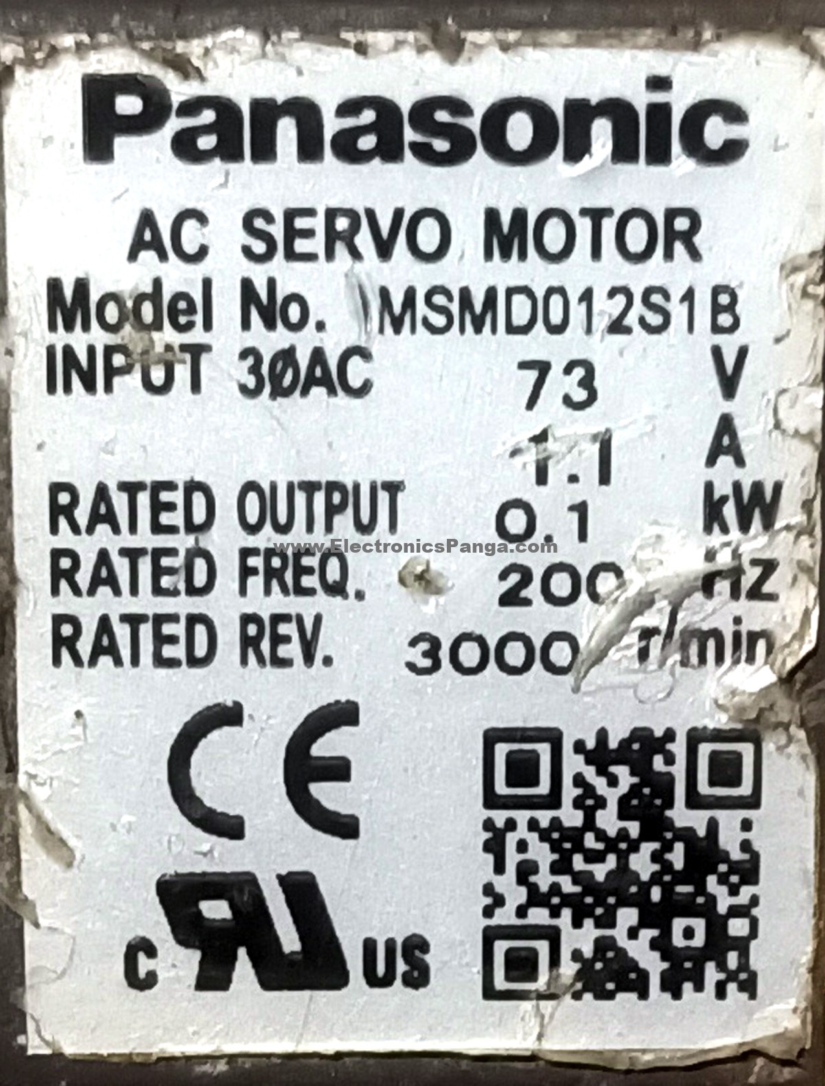 PANASONIC 0.1kw (100w) MSMD012S1B AC Servo Motor SM1123 - Image 2