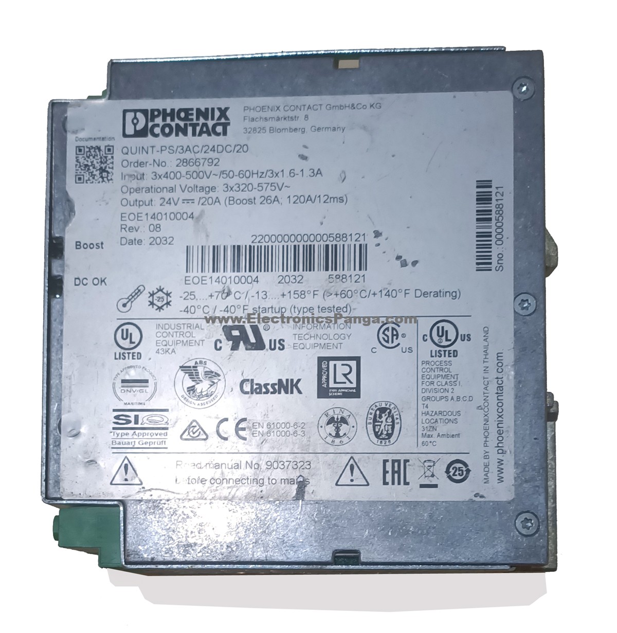 PHOENIX CONTACT QUINT-PS/3AC/24DC/20 24V 20A AC To DC Single Output Switching Power Supply P402 - Image 4