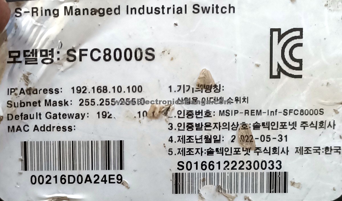 SOLTECH SFC8000S S-Ring Managed Industrial Switch / Gigabit Ethernet Switch AS653 - Image 3