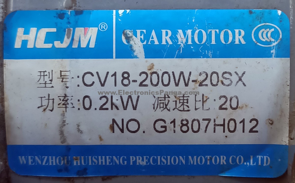 WENZHOU HUISHENG HCJM YSJ110-200W CV18-200W-20SX 0.2kw 220/380V 1650/1380Rpm 20:1 Ratio 3-Phase Gear Motor DM160 - Image 3