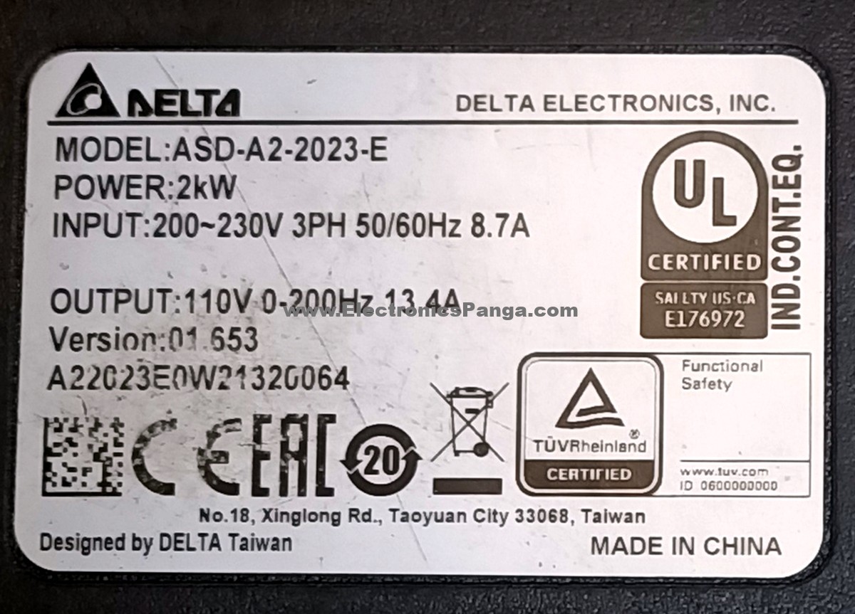 DELTA 2Kw (2000W) ASD-A2-2023-E AC Servo Driver SD1440 - Image 4