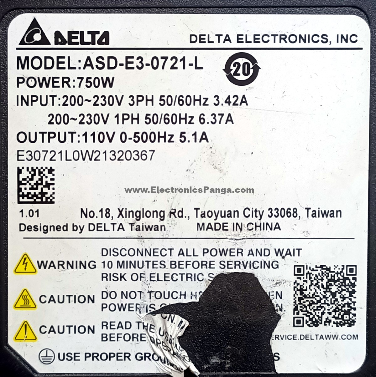 DELTA 750W (0.75Kw) ASD-E3-0721-L AC Servo Driver SD1435 - Image 4