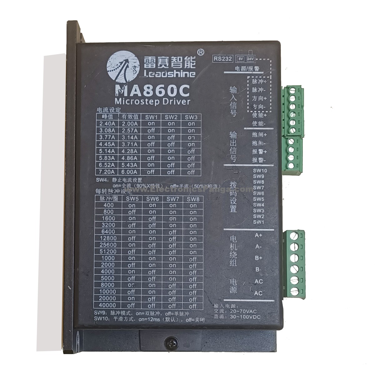 LEADSHINE MA860C 2-Phase 6A Microstep Driver STD338