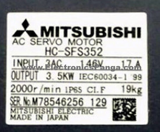 MITSUBISHI 3.5Kw (3500w) HC-SFS352 AC Servo Motor Encoder RE217 - Image 2