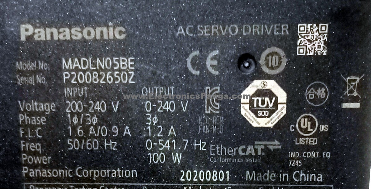 PANASONIC 100W (0.1Kw) MADLN05BE AC Servo Driver SD1454 - Image 2