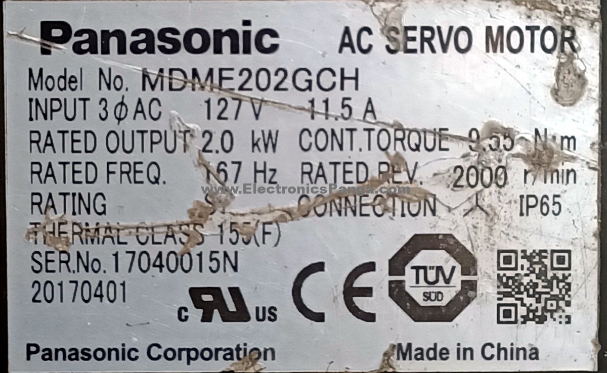PANASONIC A6 2Kw (2000W) MDME202GCH AC Servo Motor SM1170 - Image 2