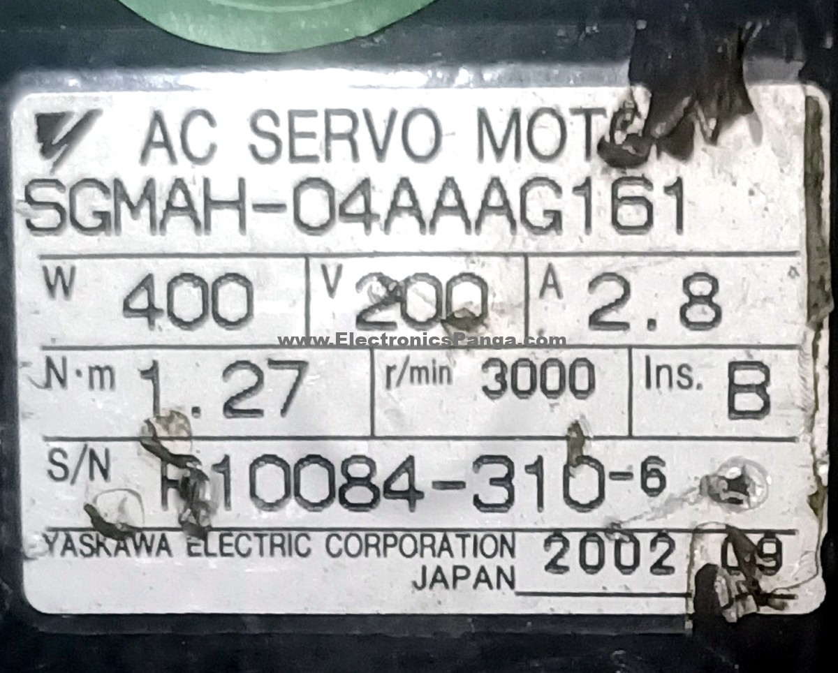 YASKAWA 0.4Kw (400W) SGMAH-04AAAG161 AC Servo Motor SM2011 - Image 2