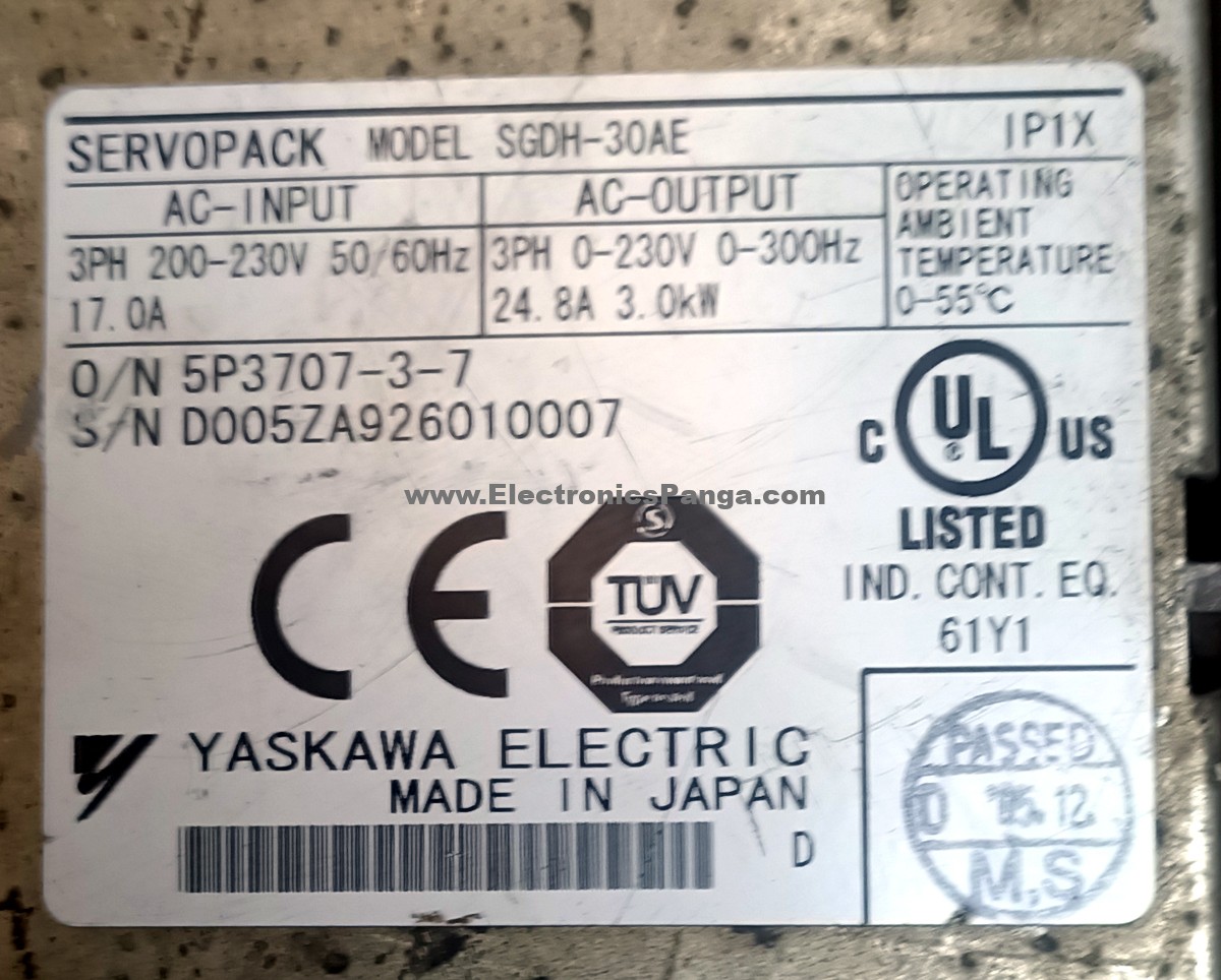 YASKAWA 3000w (3kw) SGMSH-30ACA21 AC Servo Motor + SGDH-30AE Driver MD317 - Image 10