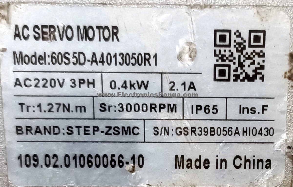 STEP-ZSMC 0.4Kw (400W) 60S5D-A4013050R1 AC Servo Motor SM1264 - Image 2