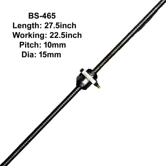 15X10 THK CNC Ball Screw With Nut 10mm Pitch 22.5inch Working and 27.5inch Length BS-465