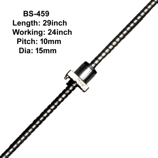15X10 THK CNC Ball Screw With Nut 10mm Pitch 24inch Working and 29inch Length BS-459