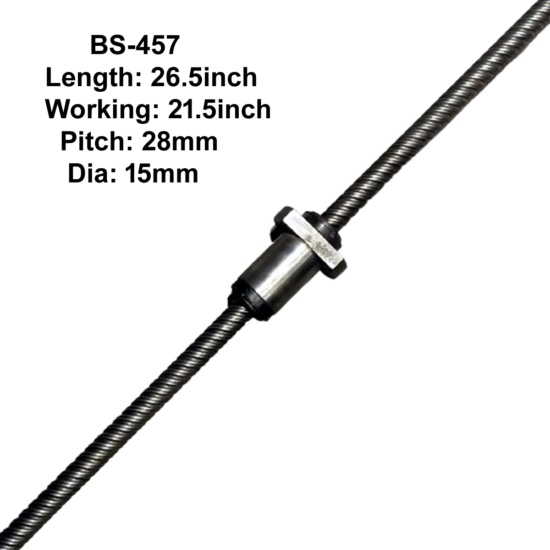 15X28 THK CNC Ball Screw With Nut 28mm Pitch 21.5inch Working and 26.5inch Length BS-457