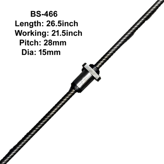 15X28 THK CNC Ball Screw With Nut 28mm Pitch 21.5inch Working and 26.5inch Length BS-466