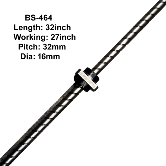 16X32 NSK CNC Ball Screw With Nut 32mm Pitch 27inch Working and 32inch Length BS-464
