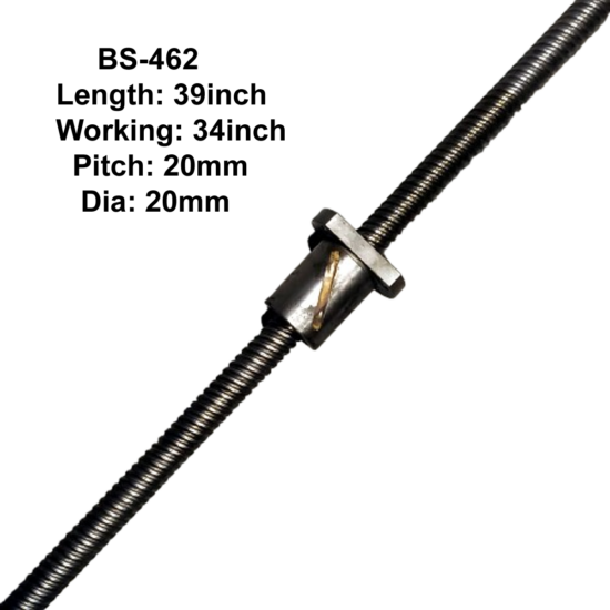 20X20 CNC Ball Screw With Nut 20mm Pitch 34inch Working and 39inch Length BS-462