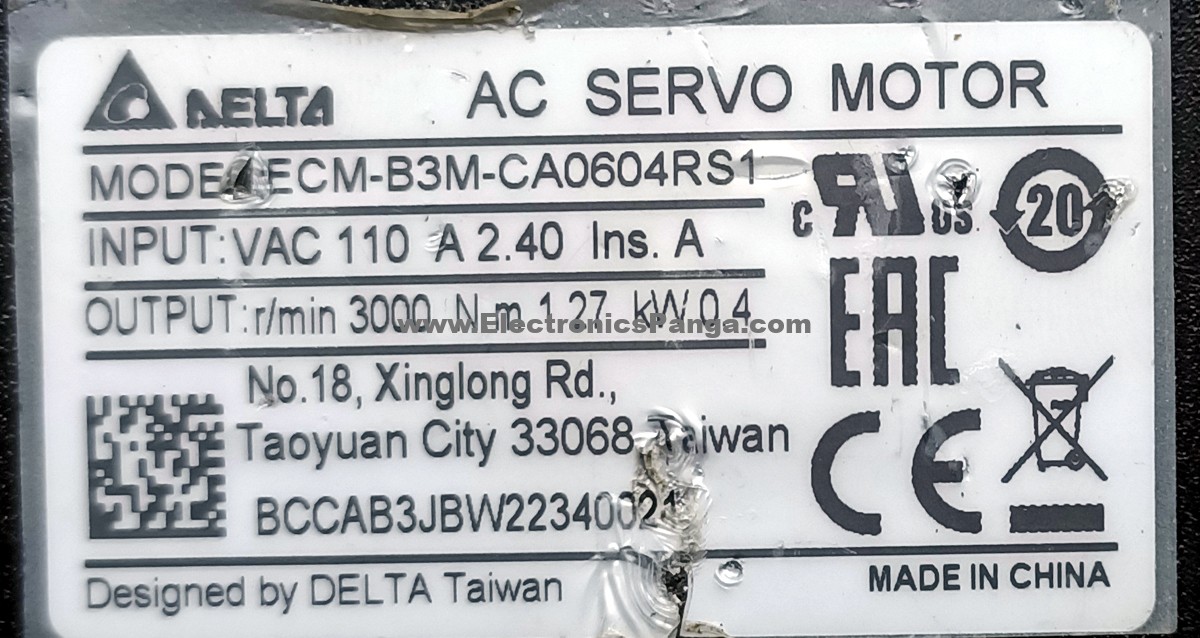 DELTA 0.4Kw (400W) ECM-B3M-CA0604RS1 AC Servo Motor SM1297 - Image 2