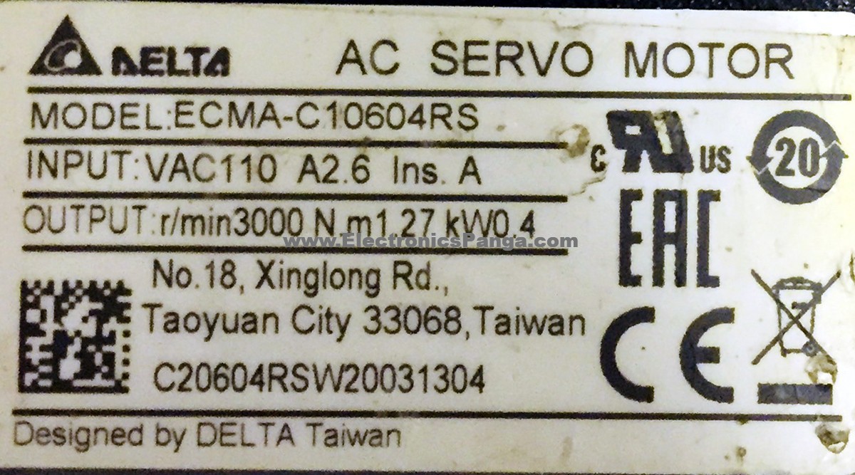 DELTA 0.4Kw (400W) ECMA-C10604RS AC Servo Motor SM1292 - Image 2