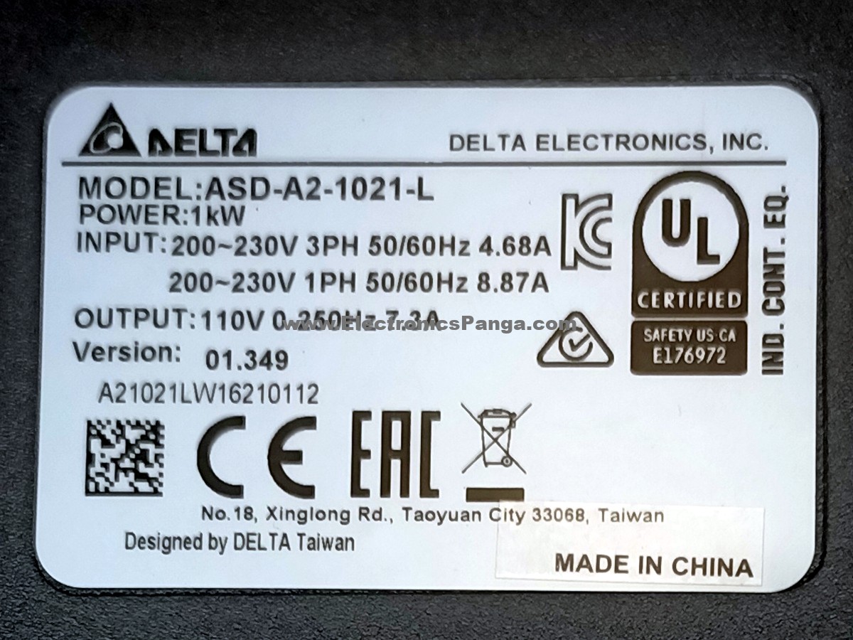 DELTA 1Kw (1000W) ASD-A2-1021-L AC Servo Driver SD1505 - Image 2