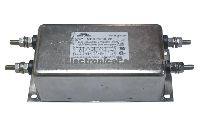 DENSEI-LAMBDA MBS-1230-22 250V 30A 50/60Hz Noise Filter F90 - Image 3