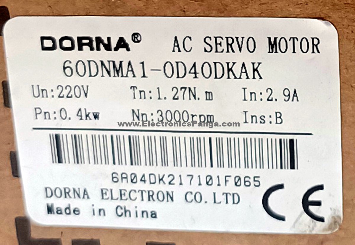DORNA 400W (0.4Kw) 60DNMA1-0D40DKAK AC Servo Motor SM1282 - Image 2
