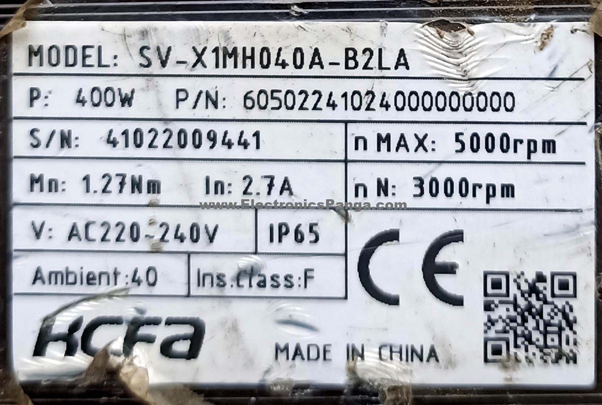 HCFA 400W (0.4Kw) SV-X1MH040A-B2LA AC Servo Motor SM1261 - Image 2