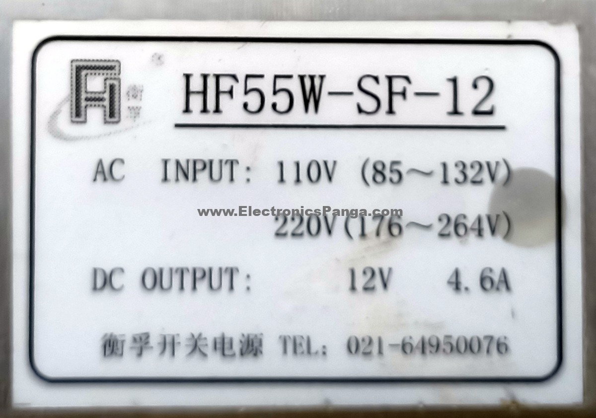 HF55W-SF-12 12V 4.6A AC To DC Single Output Switching Power Supply P418 - Image 2