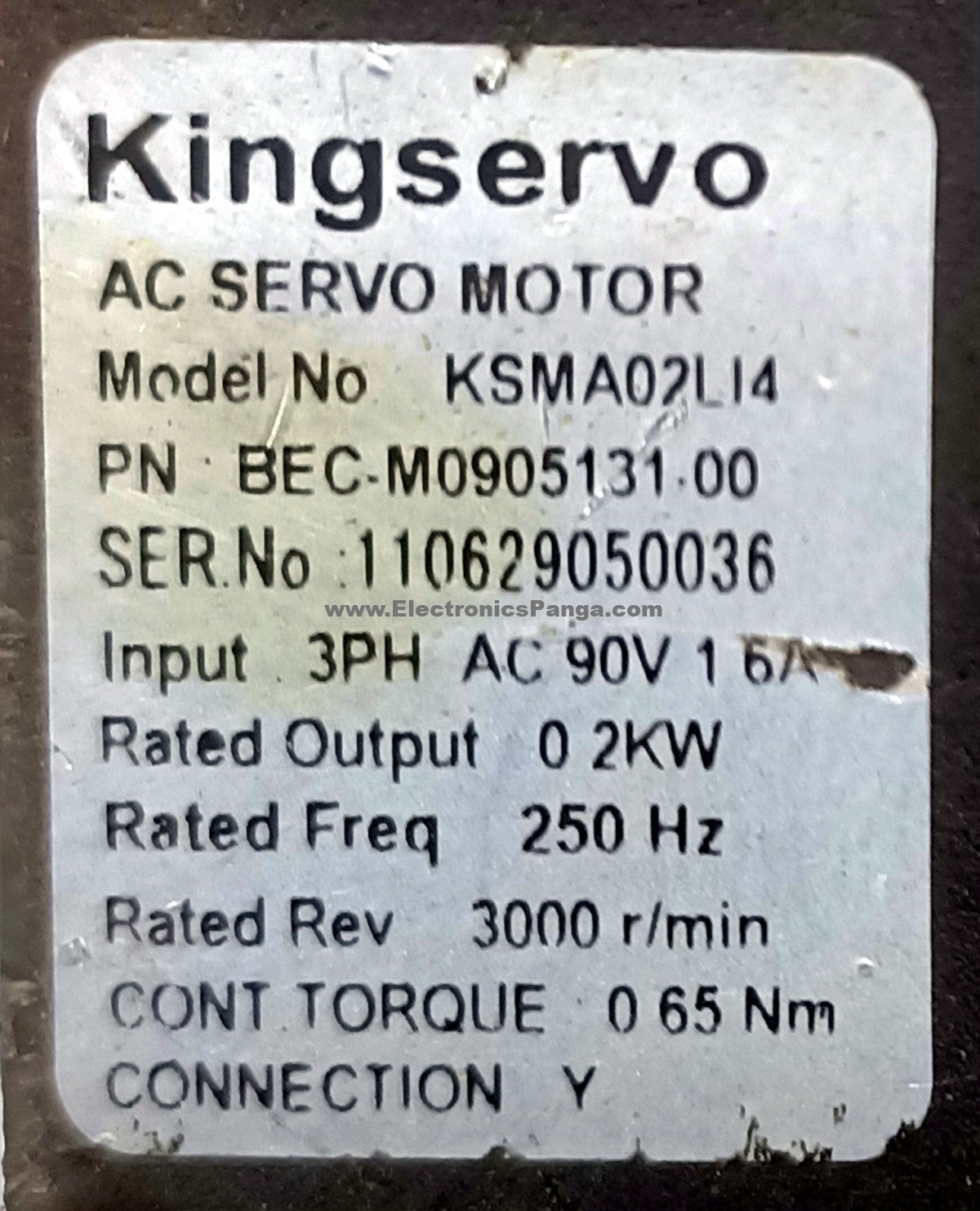 KINGSERVO 0.2Kw (200W) KSMA02LI4 AC Servo Motor SM1308 - Image 2