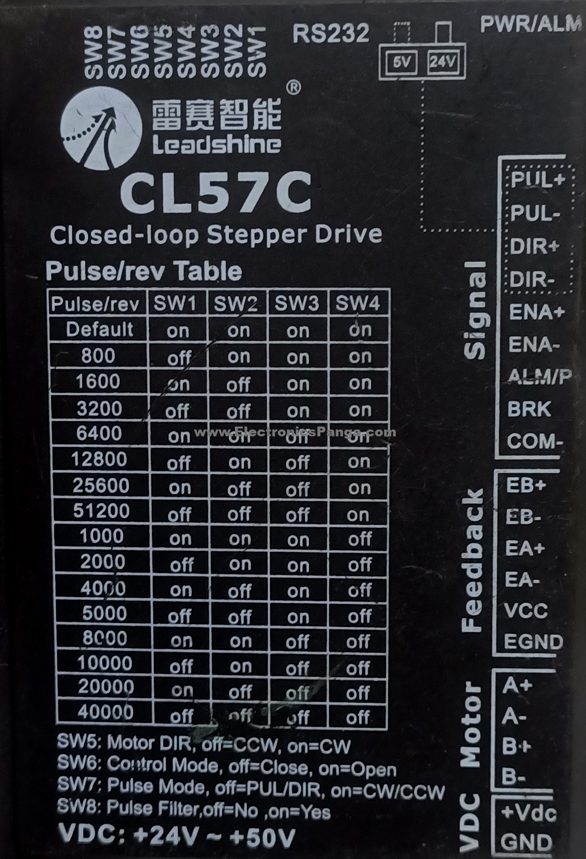 LEADSHINE CL57C 24~50V/DC Closed Loop Stepper Motor Driver STD343 - Image 3