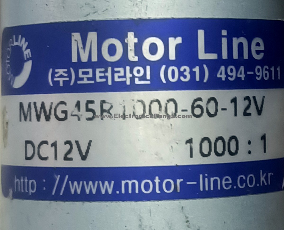 MOTOR LINE MWG45R1000-60-12V 12V 5Rpm DC Gear Motor DCM194 - Image 2