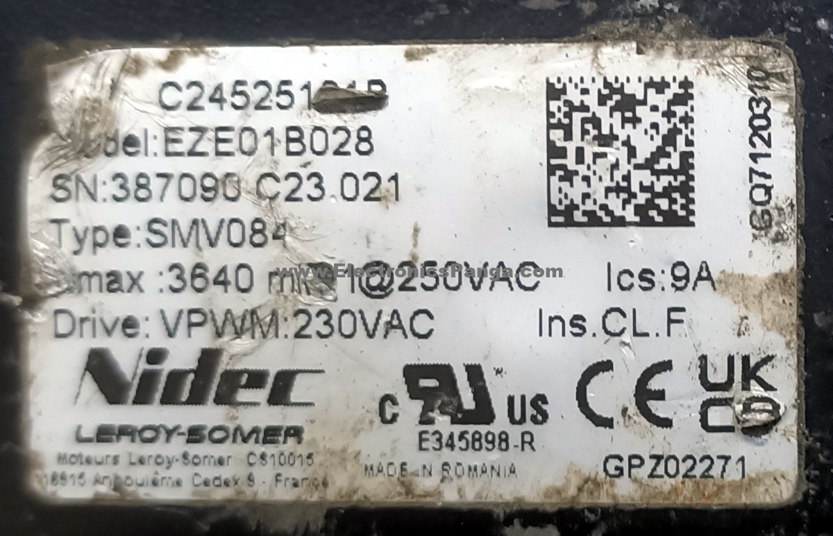 NIDEC EZE01B028 250V AC Servo Motor SM1235 - Image 2