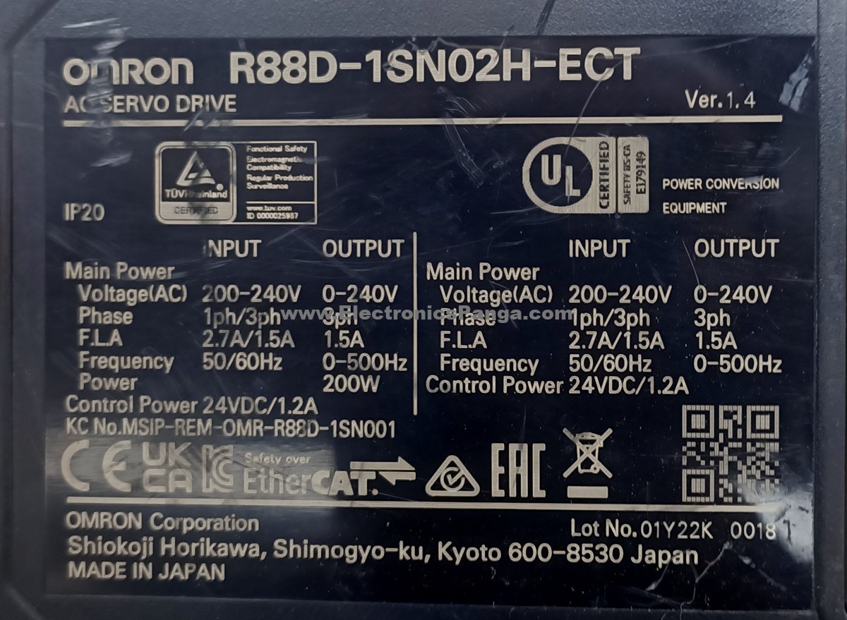 OMRON 200W (0.2Kw) R88D-1SN02H-ECT AC Servo Driver SD1462 - Image 4