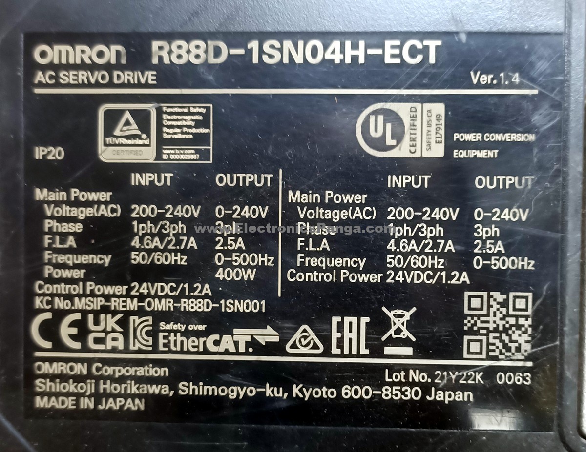 OMRON 400W (0.4Kw) R88D-1SN04H-ECT AC Servo Driver SD1460 - Image 2