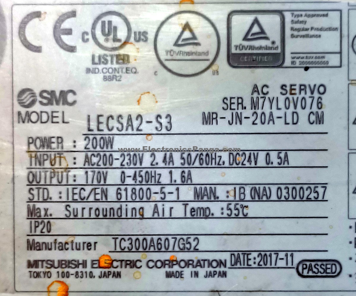 SMC 200W (0.2Kw) LECSA2-S3 AC Servo Driver SD1510 - Image 2