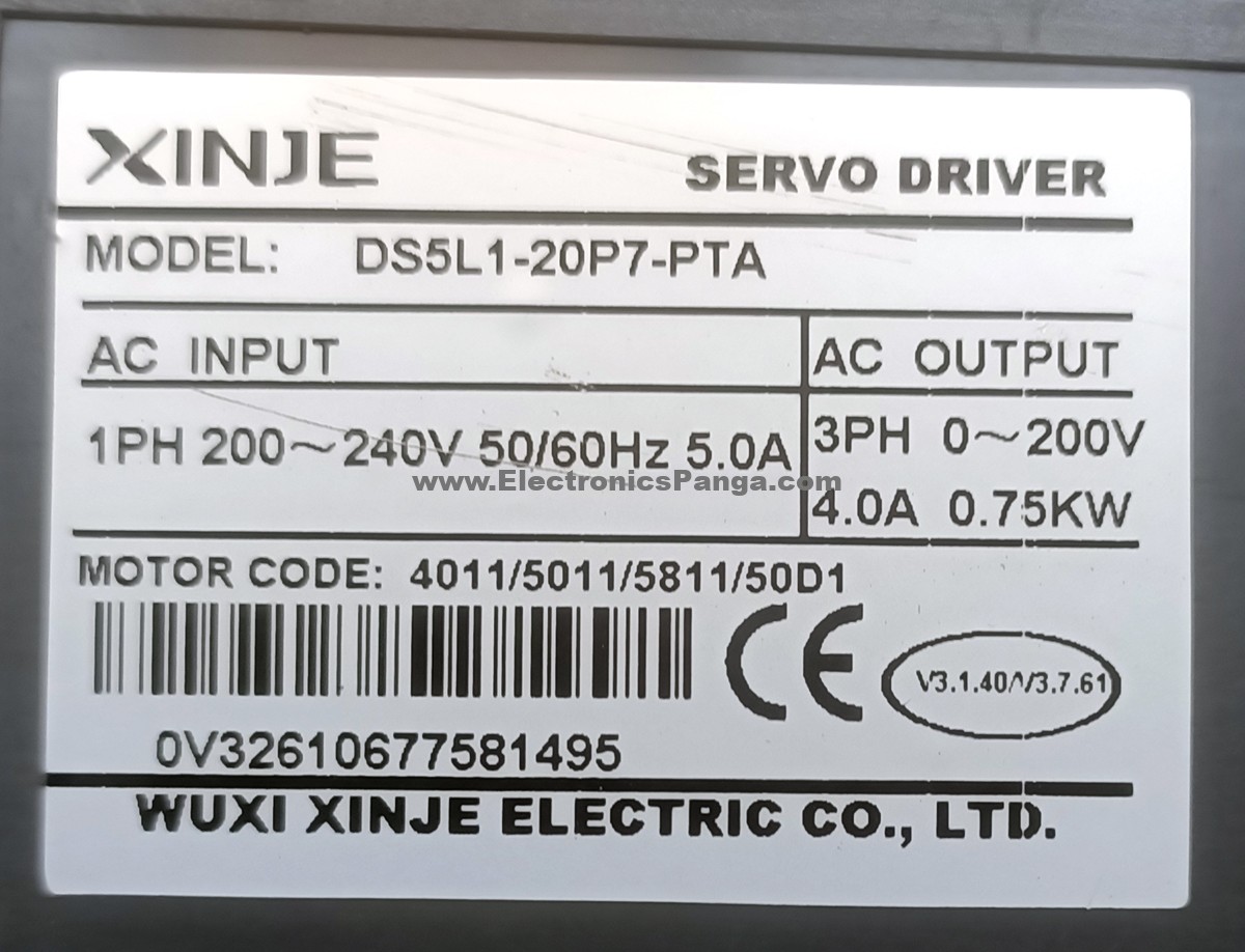 XINJE 0.75Kw (750W) DS5L1-20P7-PTA AC Servo Driver SD1507 - Image 2