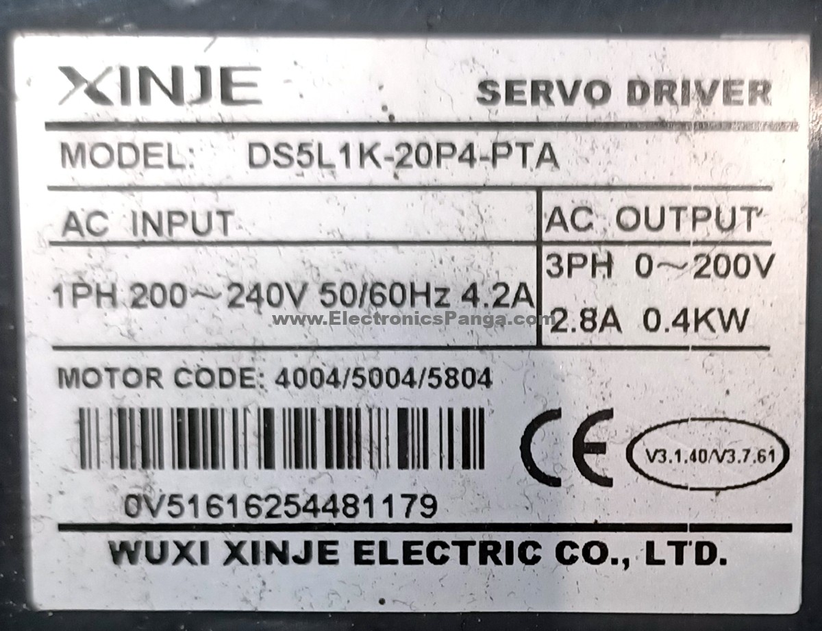 XINJE 400W (0.4Kw) DS5L1K-20P4-PTA AC Servo Driver SD1504 - Image 4