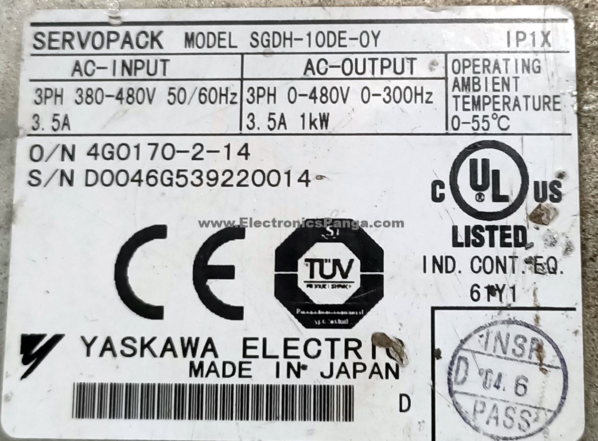 YASKAWA 1Kw (1000W) SGDH-10DE-0Y AC Servo Driver SD1471 - Image 2