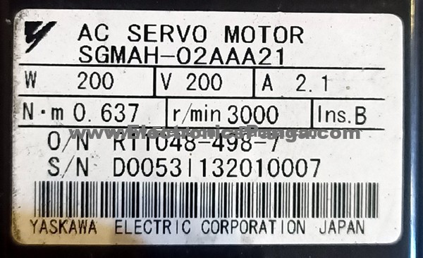 YASKAWA 200W (0.2Kw) SGMAH-02AAA21 AC Servo Motor SM2016 - Image 2