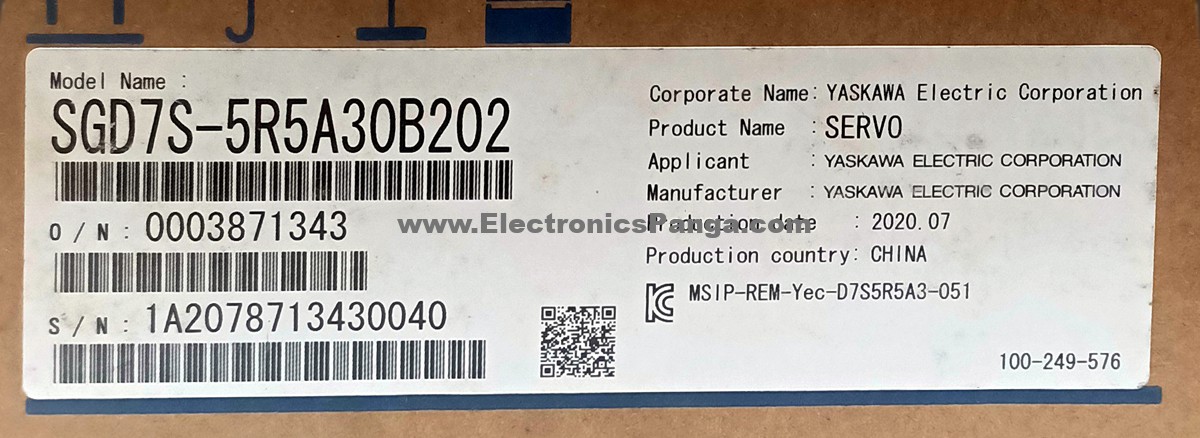YASKAWA Sigma-7 750W (0.75Kw) SGD7S-5R5A30B202 AC Servo Motor SD1498 - Image 2