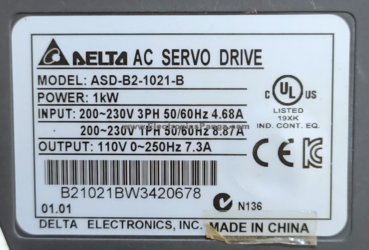 DELTA 1Kw (1000W) ECMA-C11010RS AC Servo Motor + ASD-B2-1021-B Driver MD331 - Image 9