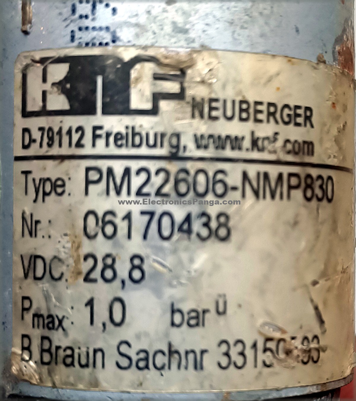 KNF PM22606-NMP830 24V/DC 0.25A Pressure 1.0 DC Pump DM182 - Image 2
