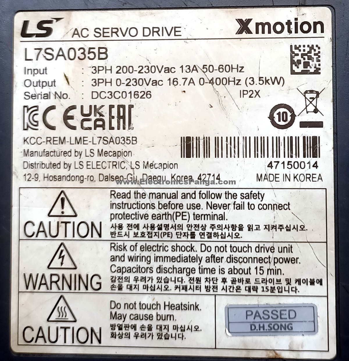 LS XMOTION 3.5Kw (3500W) L7SA035B AC Servo Driver + 3kw (3000w) Motor MD340 - Image 9