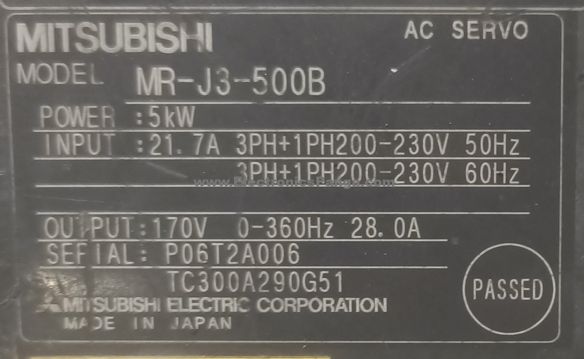 MITSUBISHI 5Kw (5000W) MR-J3-500B AC Servo Driver SD1531 - Image 2
